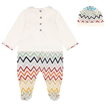 Ivory Logo Zig Zag Babygrow Gift Set 