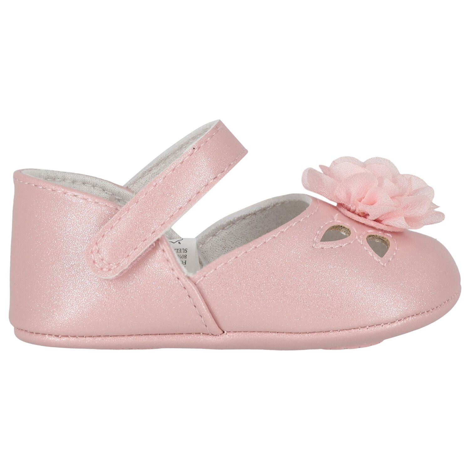 Baby Girls Pink Flower Pre Walker Shoes, 3, hi-res