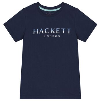Boys Navy Blue Logo T-Shirt
