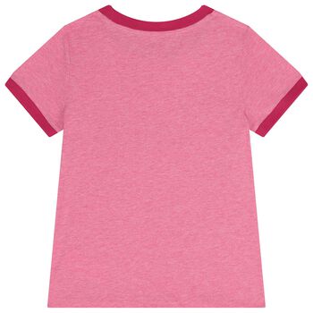Girls Mini Me Pink Logo T-Shirt
