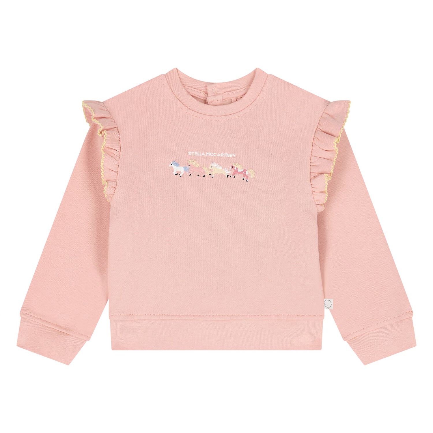 Younger Girls Pink Horse Tracksuit, 1, hi-res