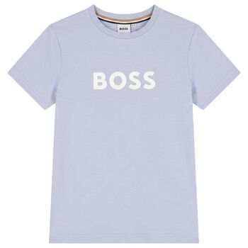 Boys Mini Me Blue Logo T-Shirt