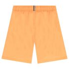 Boys Orange Logo Swim Shorts, 2, hi-res