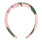 Girls Pink Floral Padded Headband, 1, hi-res