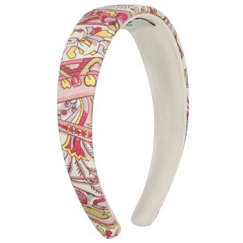Girls Ivory & Pink Headband