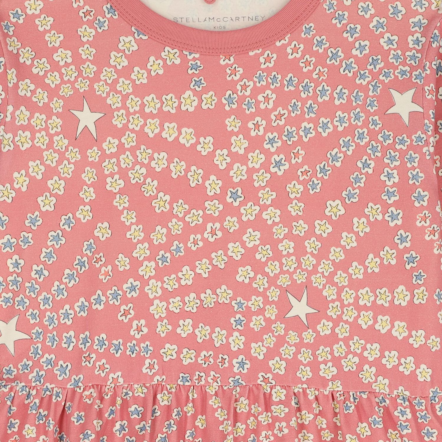 Girls Pink Star Dress, 1, hi-res