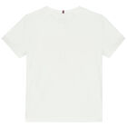 Girls White Varsity Logo T-Shirt, 1, hi-res
