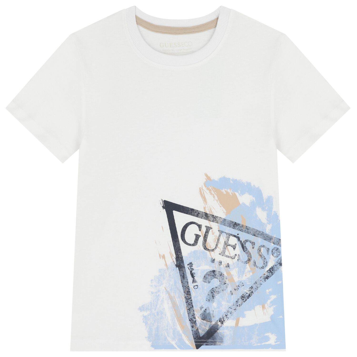 Boys White Logo T-Shirt, 1, hi-res
