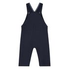 Baby Boys Navy Blue Denim Dungaree, 1, hi-res