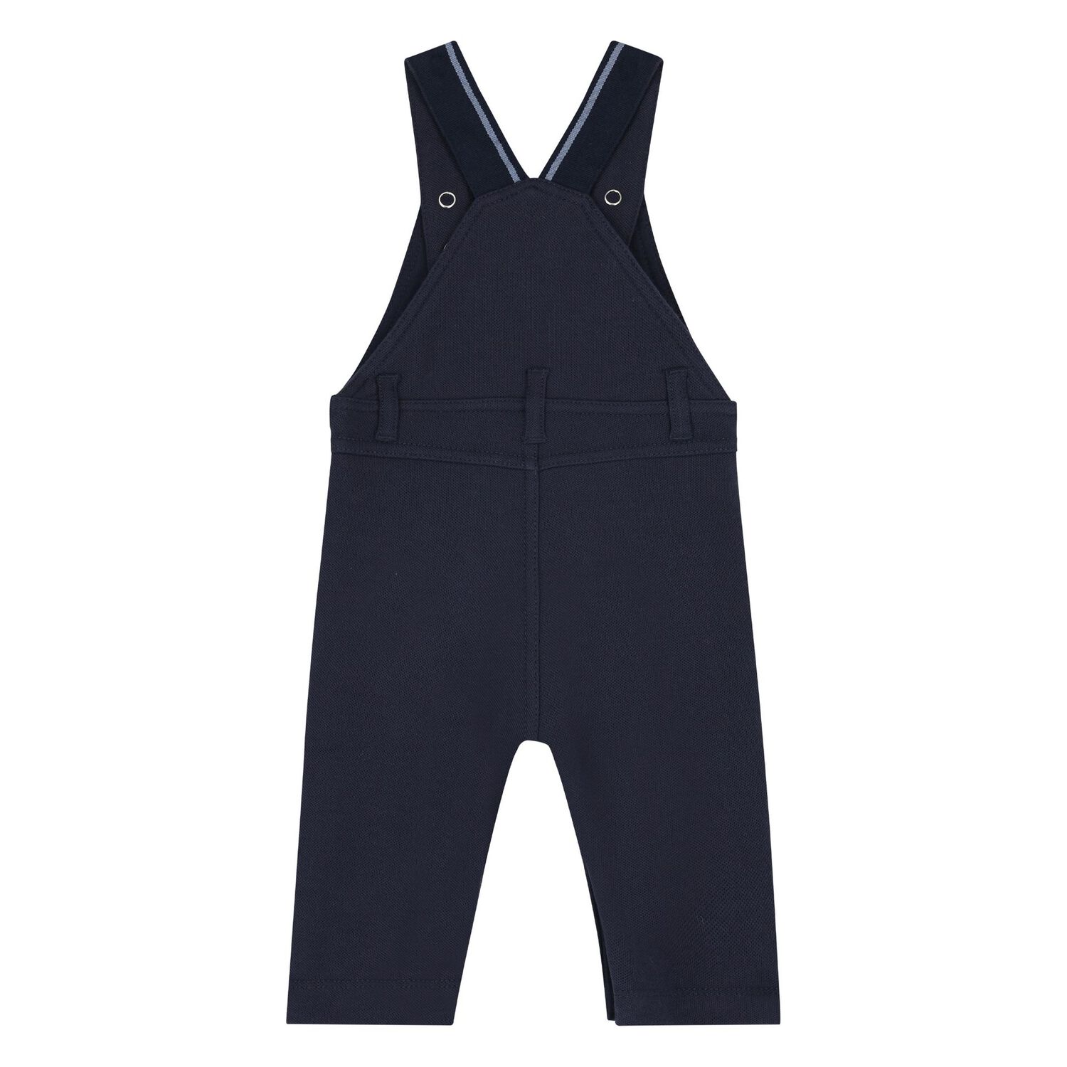Baby Boys Navy Blue Denim Dungaree, 1, hi-res