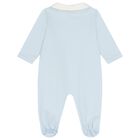 Baby Boys Ivory & Blue Logo Babygrow Gift Set, 3, hi-res