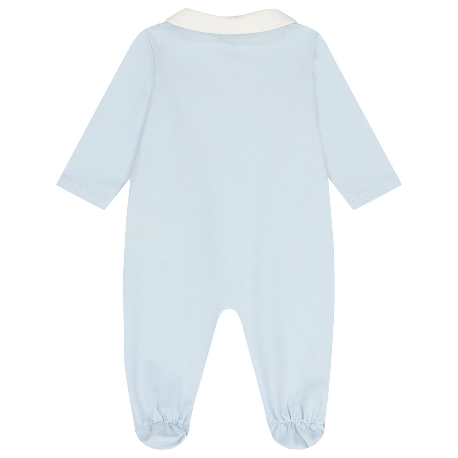 Baby Boys Ivory & Blue Logo Babygrow Gift Set, 3, hi-res