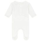 White & Navy Boke Flower Babygrows ( 2 Pack ), 1, hi-res