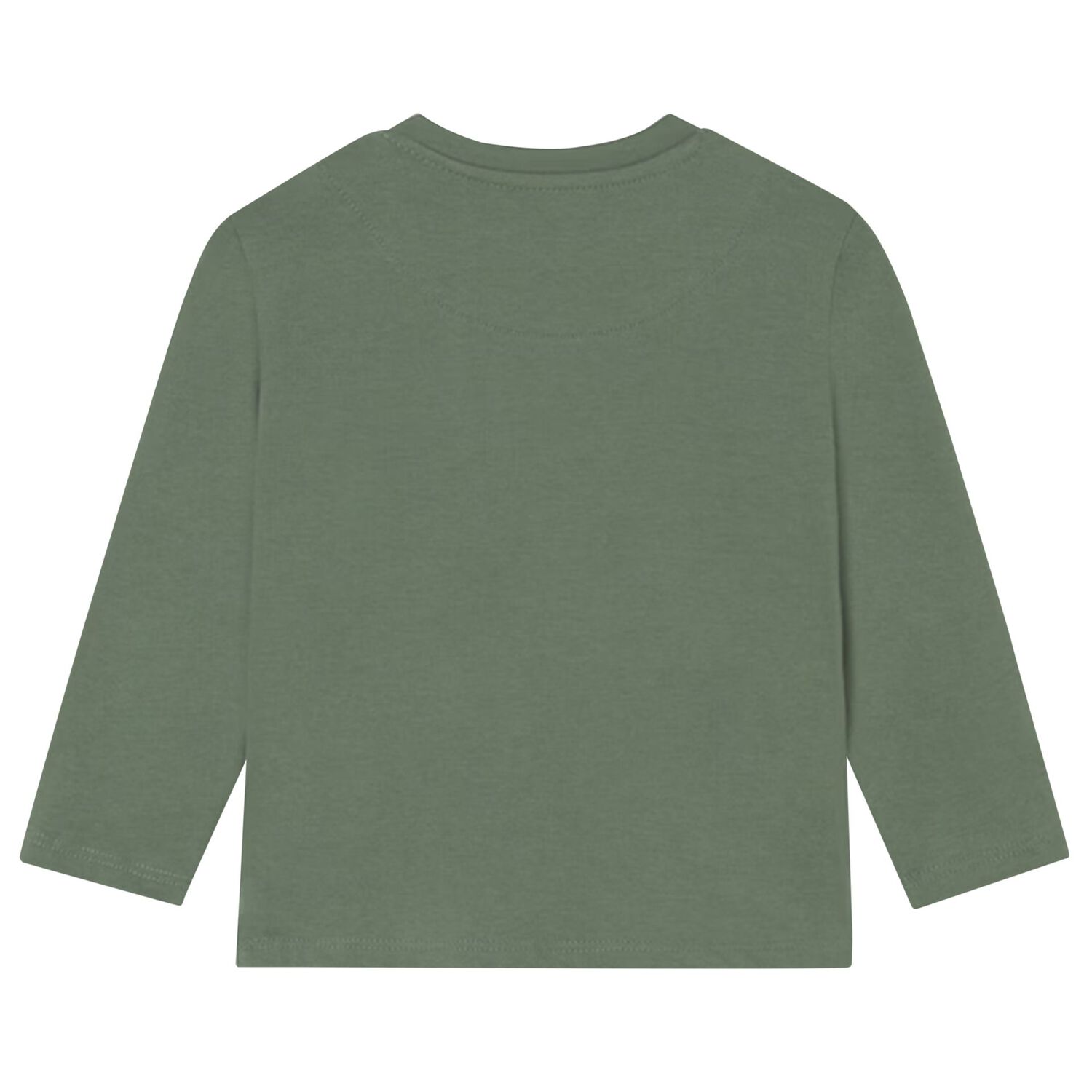 Younger Boys Green Logo Long Sleeve Top, 2, hi-res