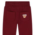 Baby Boys White & Red Teddy Bear Logo Joggers Set, 1, hi-res