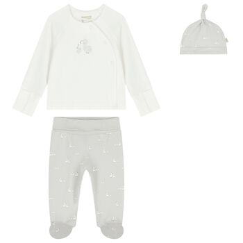 Ivory & Grey 2 Piece Babygrow Set