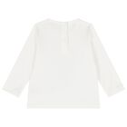 Girls Ivory Long Sleeve Top, 1, hi-res