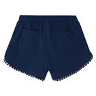 Girls Navy Shorts, 5, hi-res