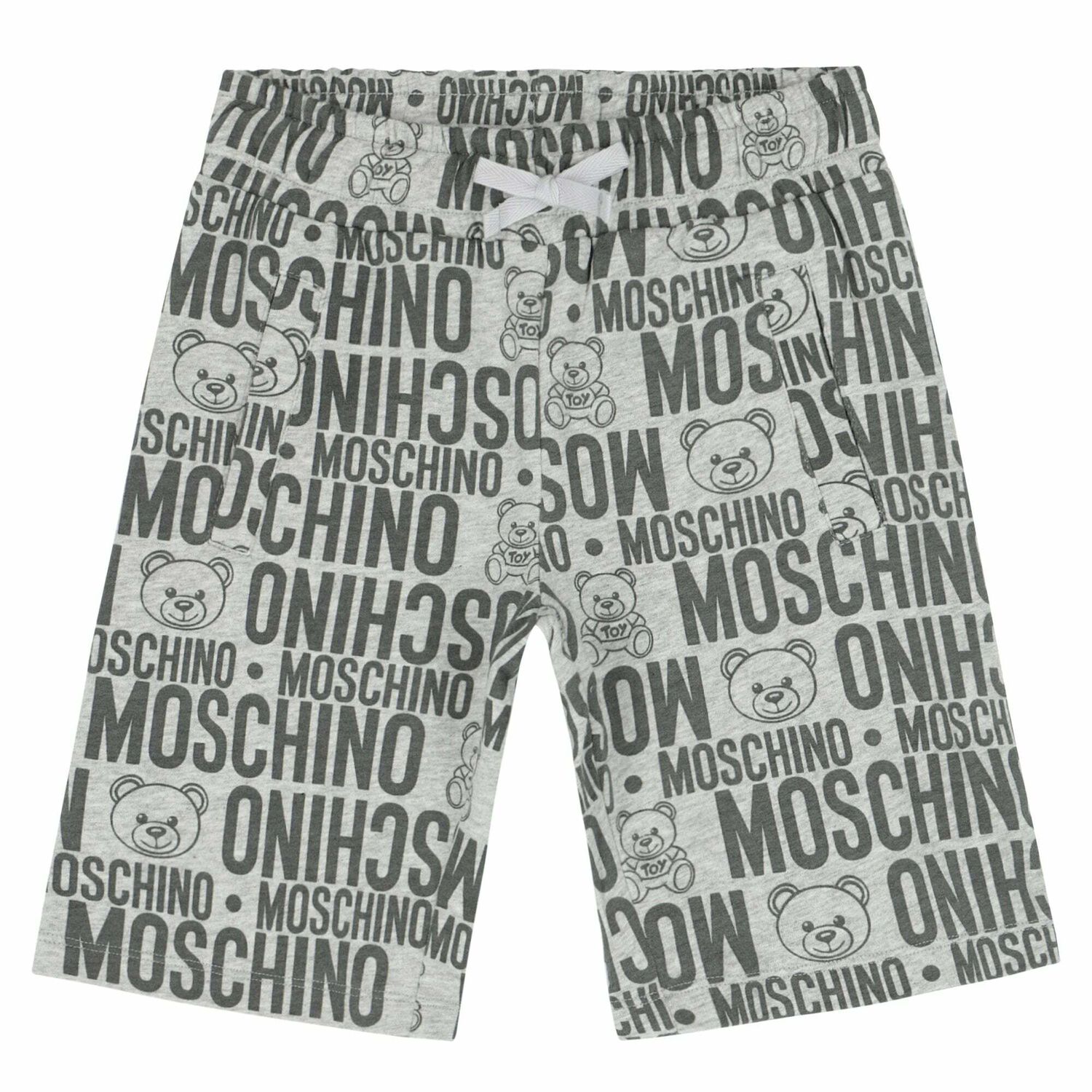 Boys Grey Logo Shorts, 1, hi-res