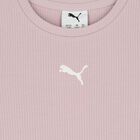 Girls Pink Logo Ribbed T-Shirt, 1, hi-res