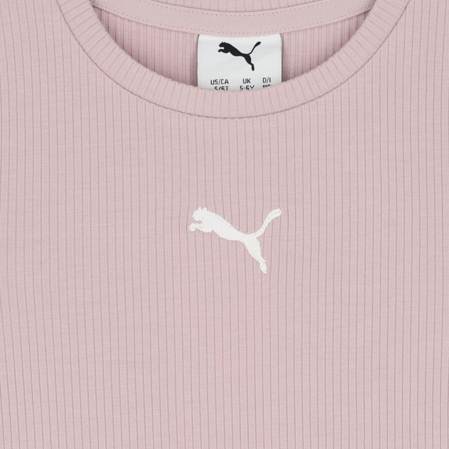 Girls Pink Logo Ribbed T-Shirt, 1, hi-res