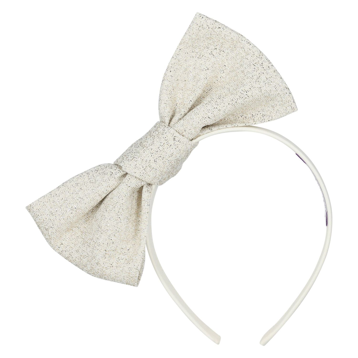 Girls Gold Bow Headband, 3, hi-res
