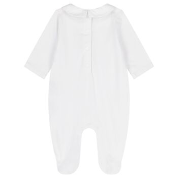 White Logo Hedgehog Babygrow