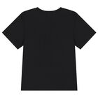 Black Teddy Bear Logo Long Sleeve Top, 6, hi-res