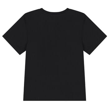 Black Teddy Bear Logo Long Sleeve Top