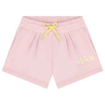 Girls Pink Logo Shorts