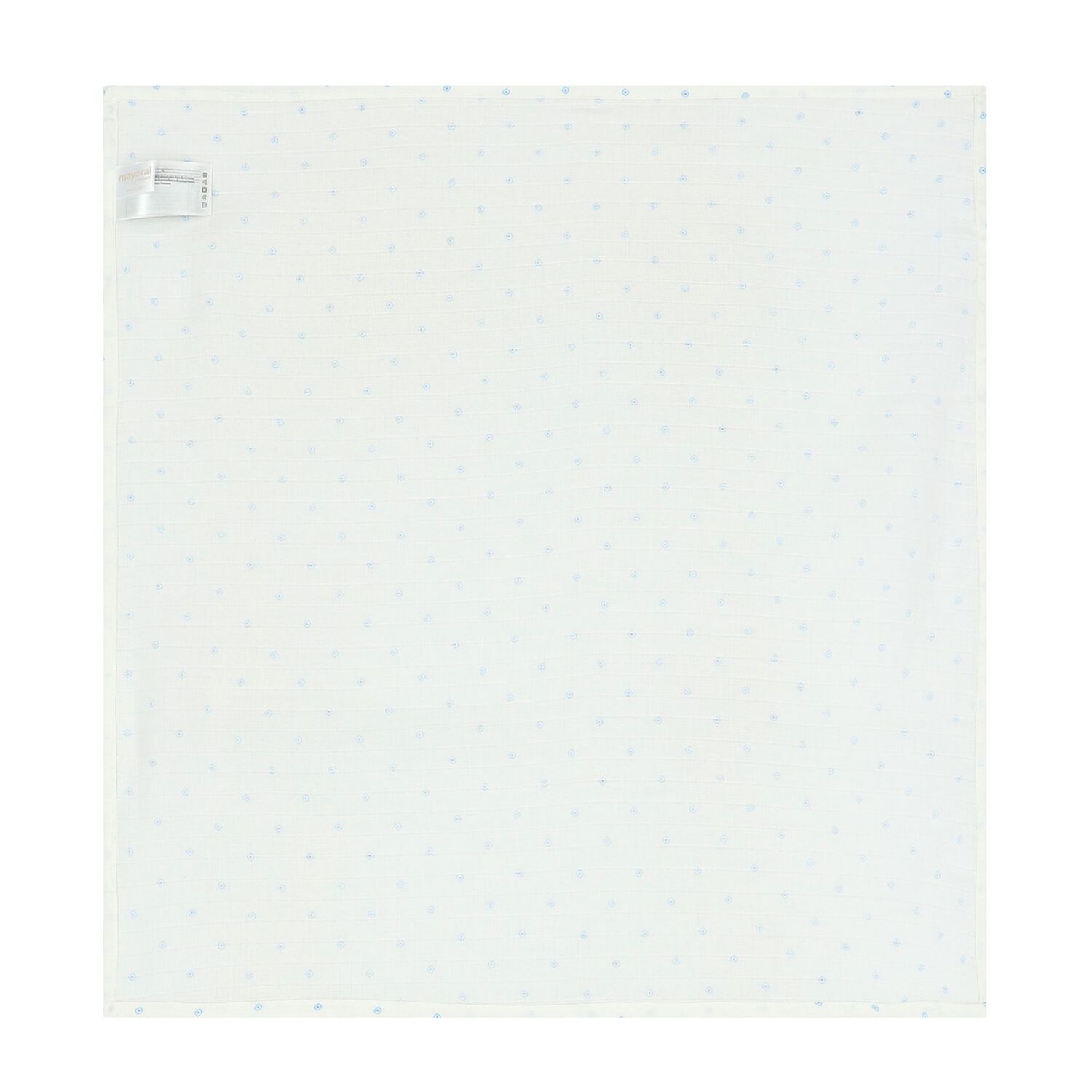 Baby Boys White, Ivory & Blue Muslin Swaddles (3-Pack), 1, hi-res