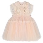 Girls Pink Rhinestone Tulle Dress, 1, hi-res