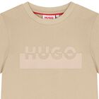 Boys Beige Logo T-Shirt, 3, hi-res