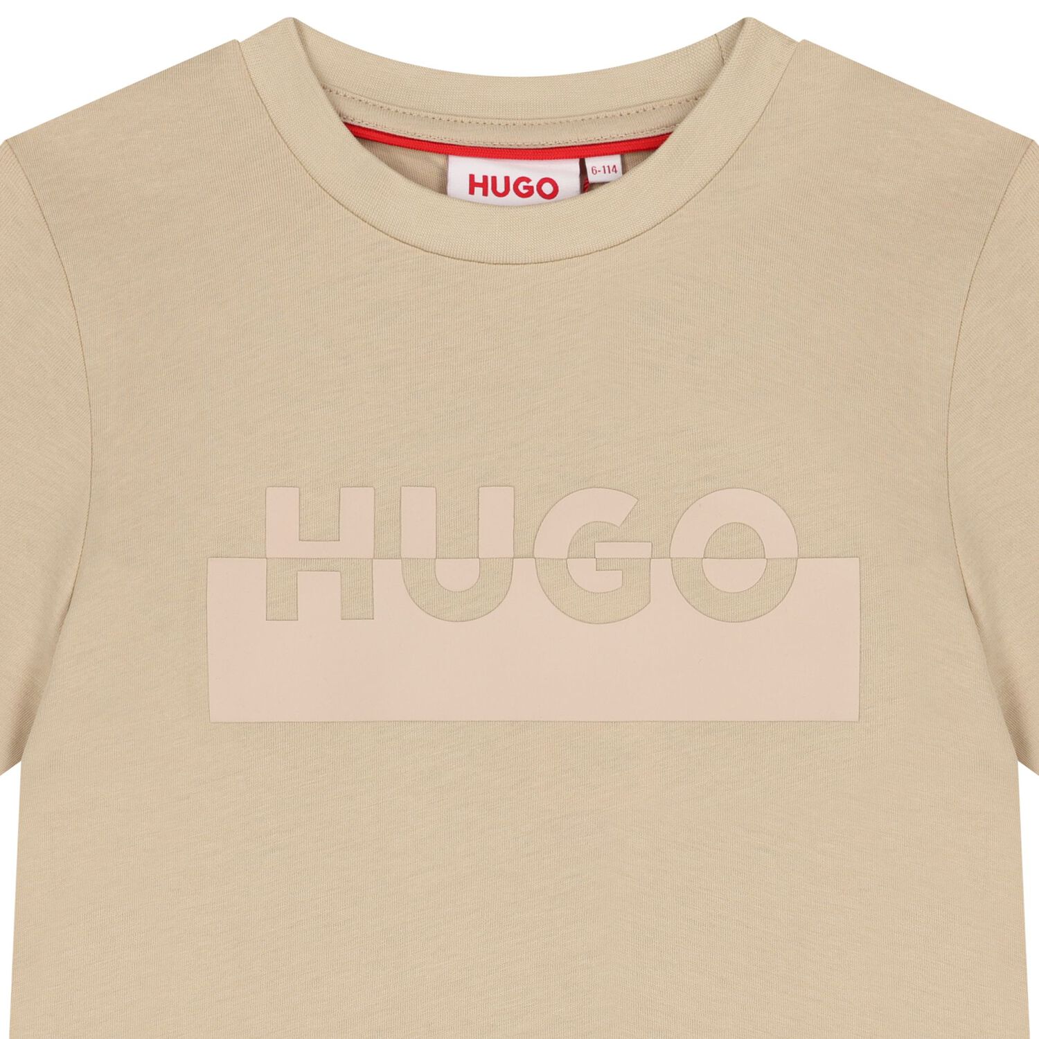 Boys Beige Logo T-Shirt, 3, hi-res image number null