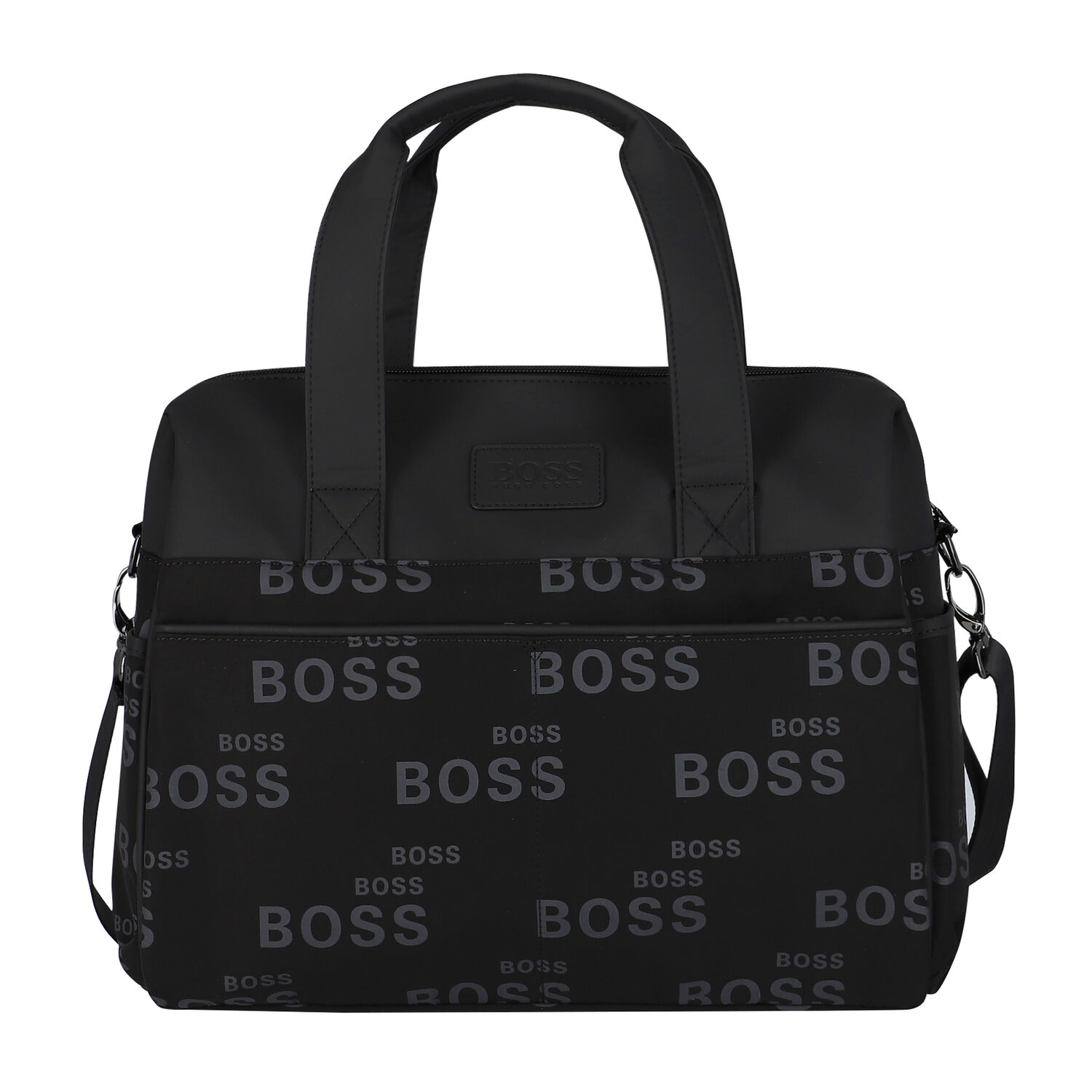 Black Logo Baby Changing Bag, 2, hi-res