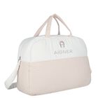 White & Beige Logo Baby Changing Bag, 1, hi-res