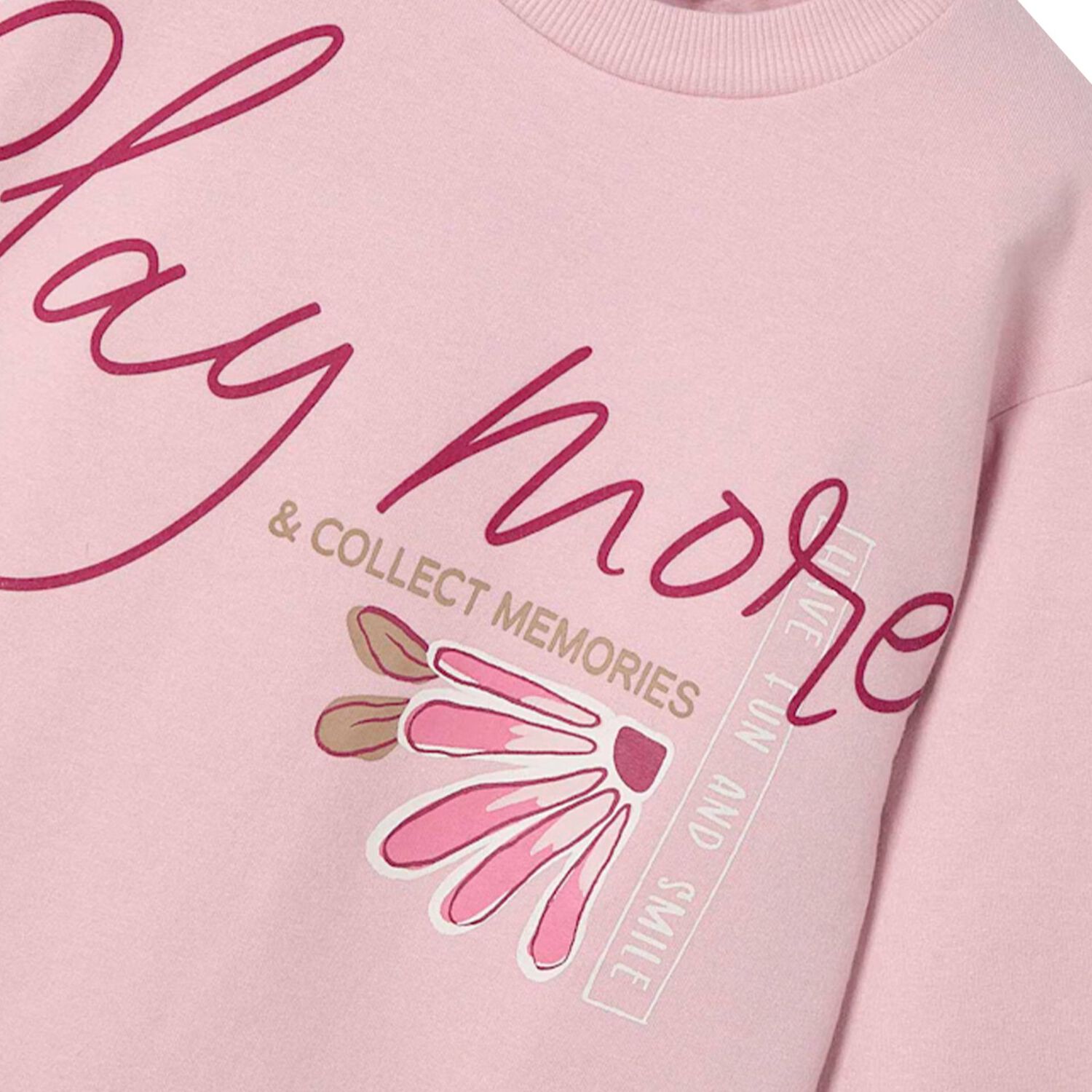 Girls Pink Fleece Sweatshirt Dress, 1, hi-res