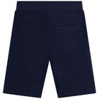 Boys Navy Logo Shorts, 1, hi-res