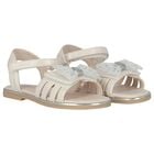 Girls Ivory Embellished Bow Sandals, 2, hi-res