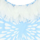 Girls White & Blue Petals Swimsuit, 1, hi-res