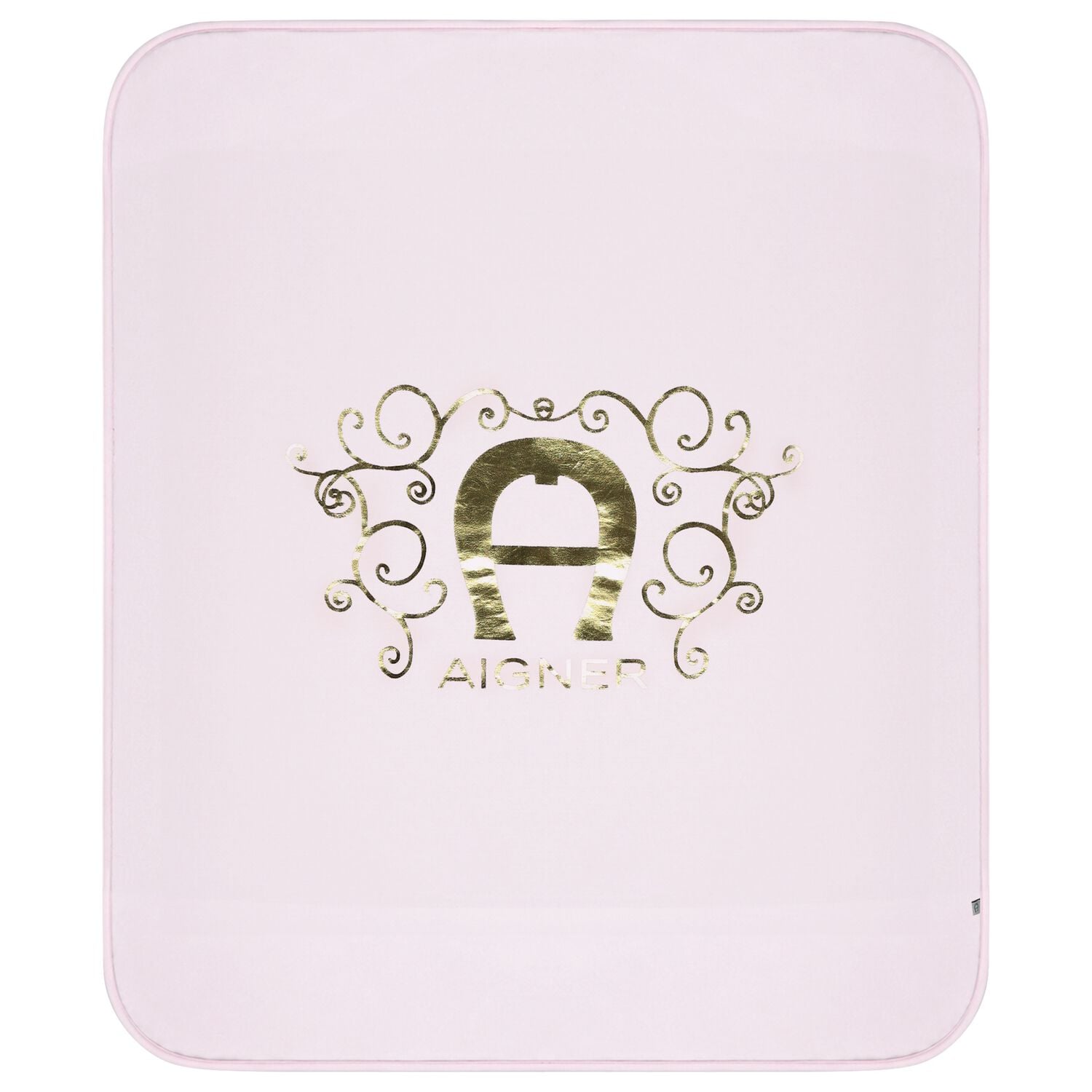 Baby Girls Pink & Gold Logo Blanket, 2, hi-res