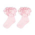 Baby Girls Pink Ruffled Socks, 2, hi-res