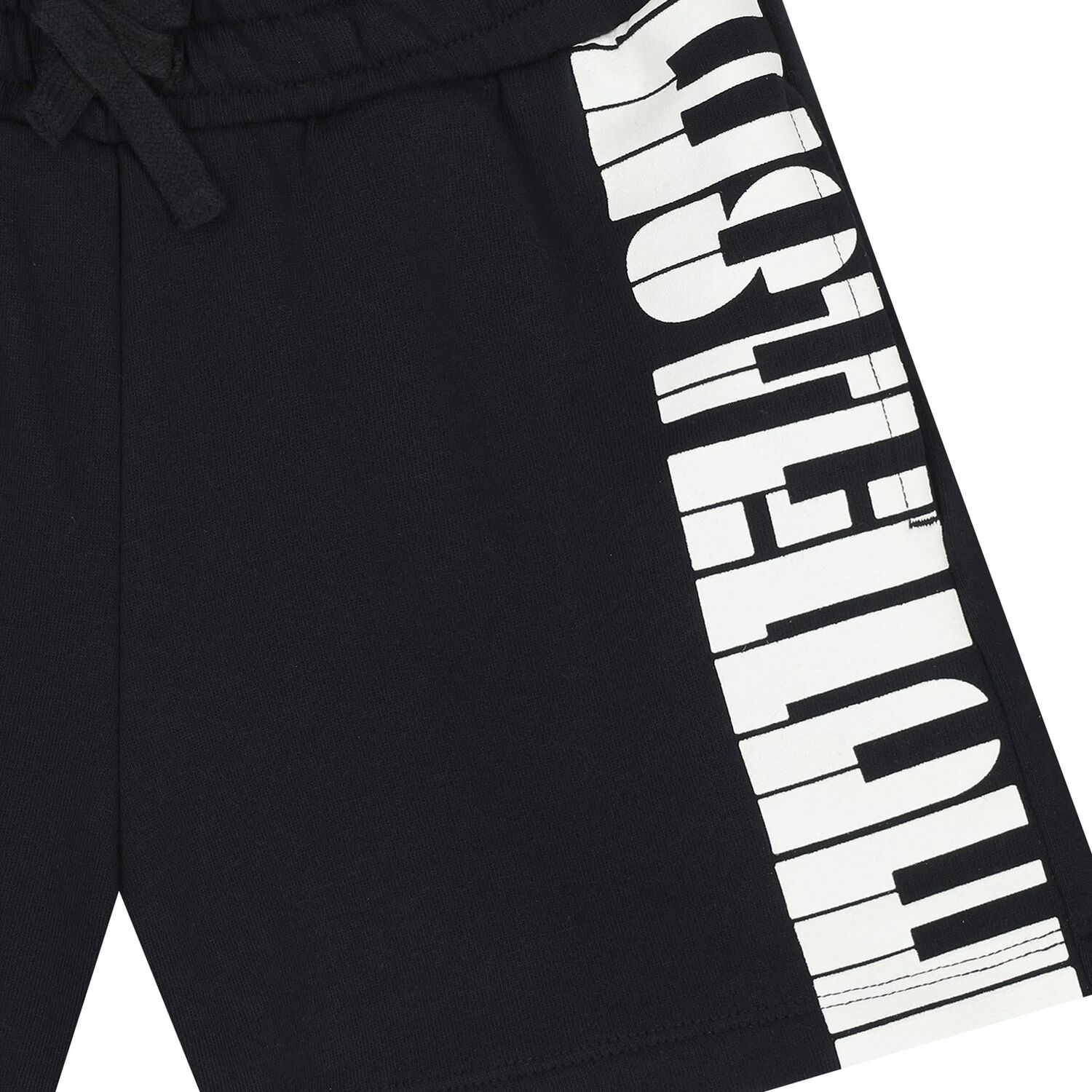 Boys Black Logo Shorts, 1, hi-res