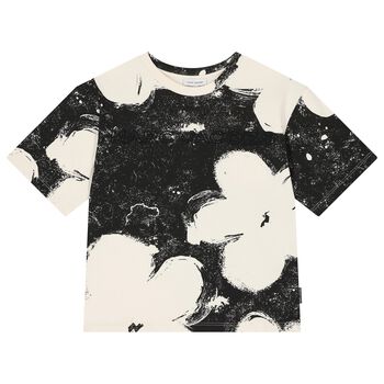 Boys White & Black T-Shirt
