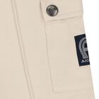 Younger Boys Beige Logo Shorts, 1, hi-res