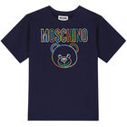 Boys Navy Blue Logo T-Shirt, 1, hi-res