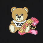 Girls Black Teddy Bear Logo Dress, 3, hi-res