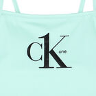 Girls Green Logo Swimsuit, 1, hi-res