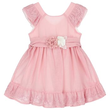 Younger Girls Pink Flower Dress