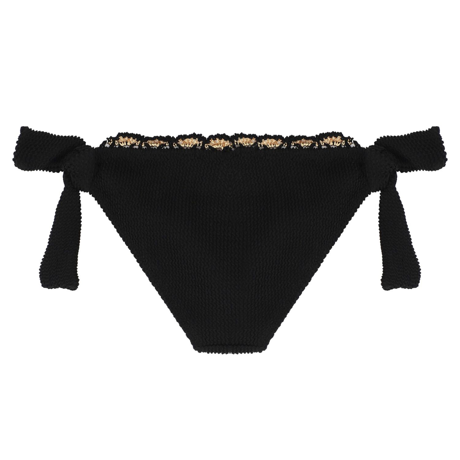 Girls Black & Gold Crochet Bikini, 1, hi-res image number null
